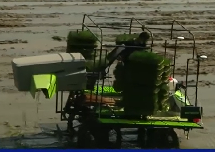 益陽(yáng)“無(wú)人機(jī)”插秧顯身手 種田越來(lái)越有“科技范”