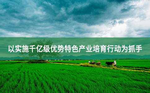 以實(shí)施千億級優(yōu)勢特色產(chǎn)業(yè)培育行動為抓手