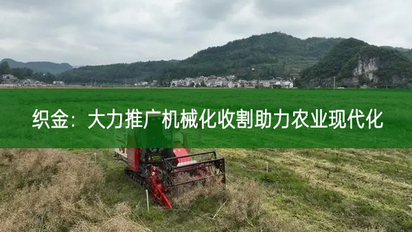 織金:大力推廣機械化收割助力農業現代化