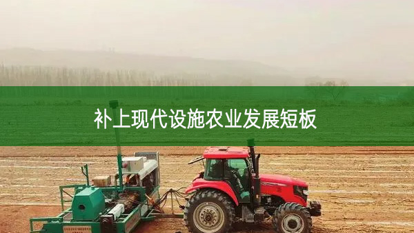 補(bǔ)上現(xiàn)代設(shè)施農(nóng)業(yè)發(fā)展短板