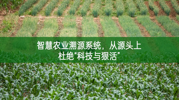 智慧農業(yè)溯源系統，從源頭上杜絕“科技與狠活”