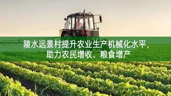 陵水遠景村提升農業(yè)生產機械化水平 助力農民增收、糧食增產