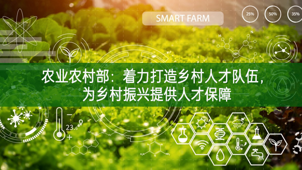 農(nóng)業(yè)農(nóng)村部:著力打造鄉(xiāng)村人才隊伍,為鄉(xiāng)村振興提供人才保障