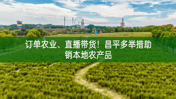 訂單農業、直播帶貨!昌平多舉措助銷本地農產品