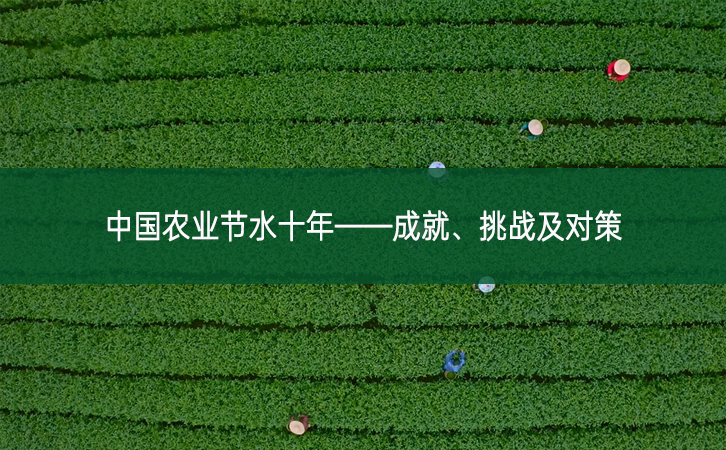中國農業節水十年——成就、挑戰及對策