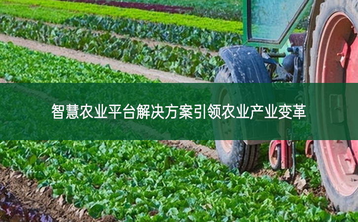 智慧農(nóng)業(yè)平臺解決方案引領(lǐng)農(nóng)業(yè)產(chǎn)業(yè)變革
