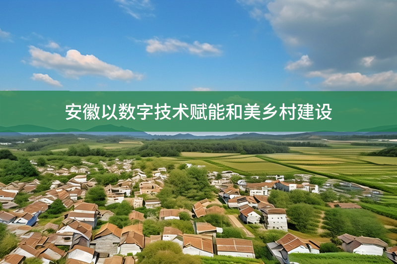 安徽以數字技術賦能和美鄉村建設
