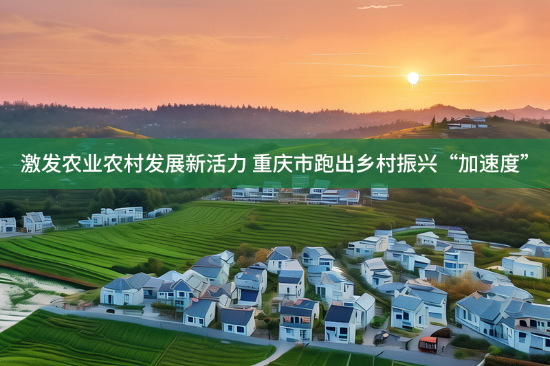 激發(fā)農(nóng)業(yè)農(nóng)村發(fā)展新活力 重慶市跑出鄉(xiāng)村振興“加速度”