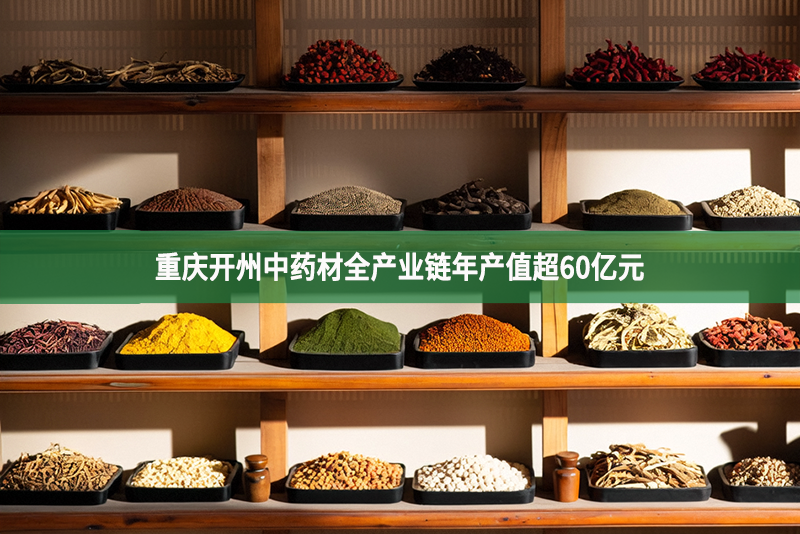 重慶開(kāi)州中藥材全產(chǎn)業(yè)鏈年產(chǎn)值超60億元