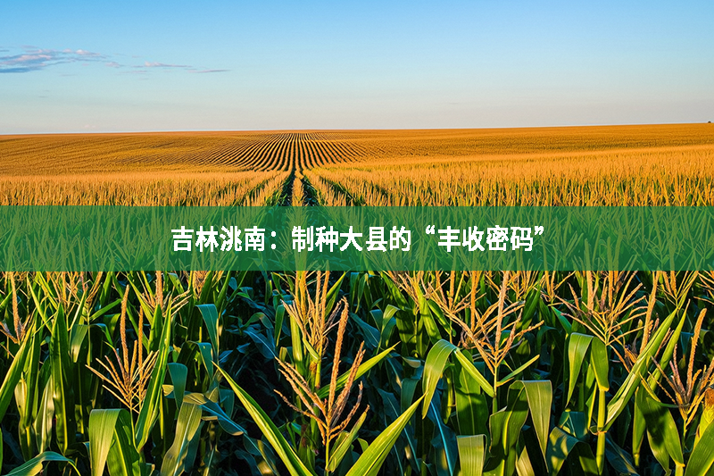 吉林洮南：制種大縣的“豐收密碼”