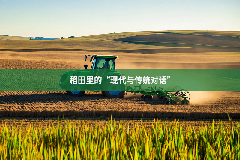 稻田里的“現(xiàn)代與傳統(tǒng)對話”