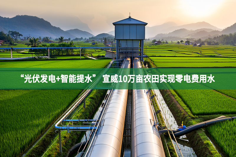 “光伏發電+智能提水” 宣威10萬畝農田實現零電費用水