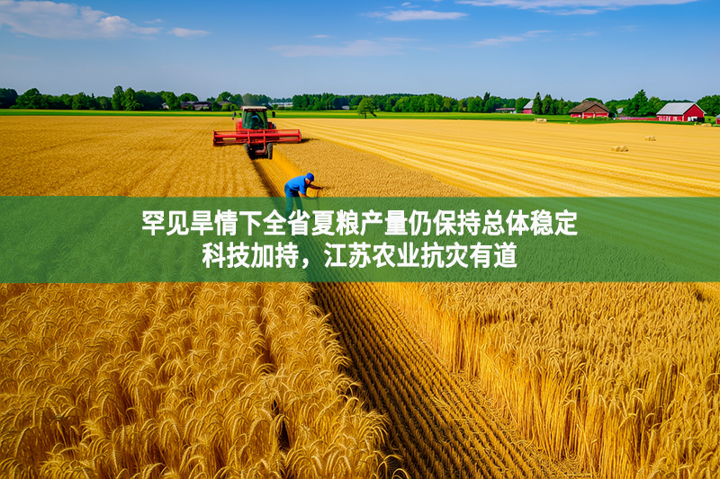 罕見旱情下全省夏糧產量仍保持總體穩定 科技加持，江蘇農業抗災有道