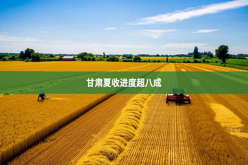 甘肅夏收進度超八成