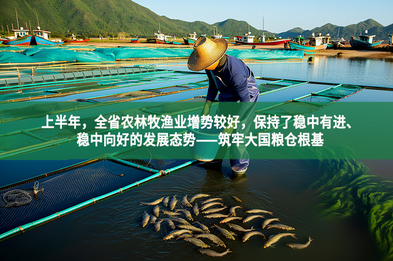 上半年，全省農林牧漁業增勢較好，保持了穩中有進、穩中向好的發展態勢——筑牢大國糧倉根基