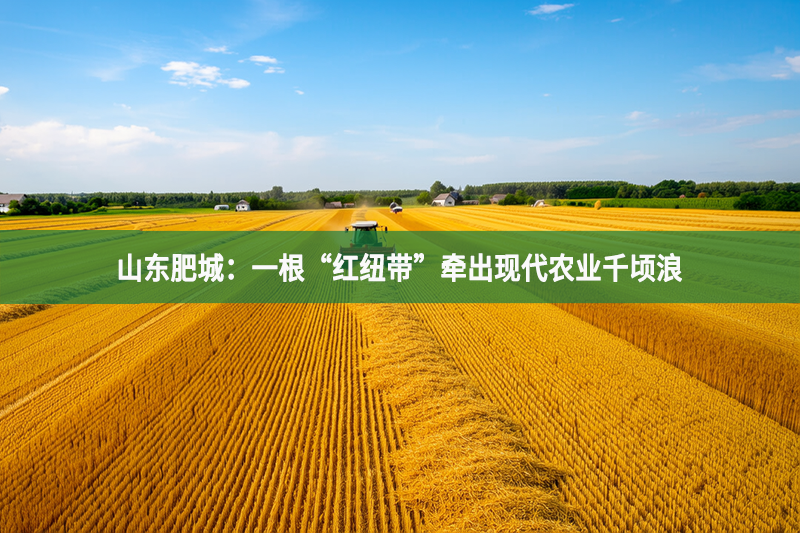 山東肥城：一根“紅紐帶”牽出現代農業千頃浪