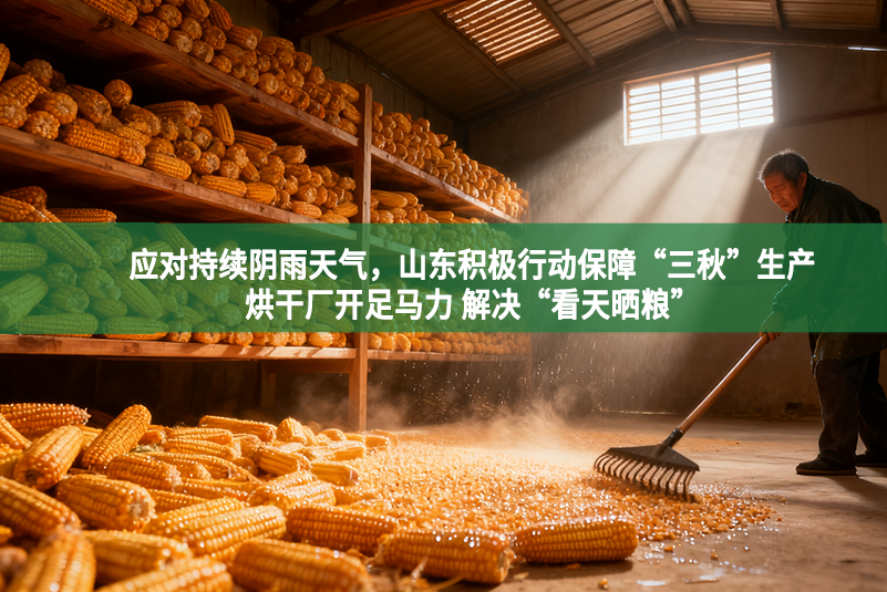 應對持續(xù)陰雨天氣，山東積極行動保障“三秋”生產(chǎn) 烘干廠開足馬力 解決“看天曬糧”