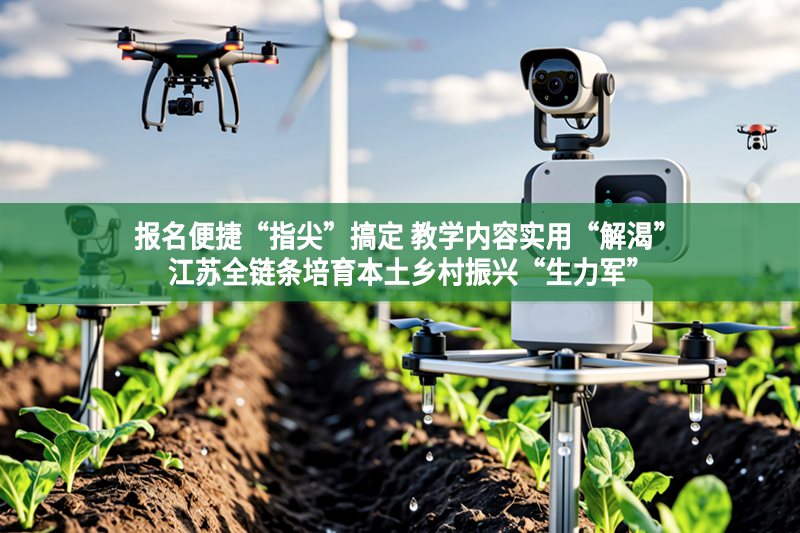 報名便捷“指尖”搞定 教學內(nèi)容實用“解渴” 江蘇全鏈條培育本土鄉(xiāng)村振興“生力軍”